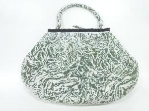 アンティーク　ビーズ抽象模様バッグ